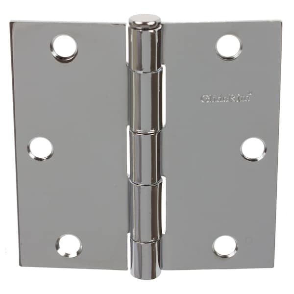 Gliderite Hardware 3-1/2 in. Polished Chrome Square Door Hinge - 3500-PC 3500-PC-1 - main